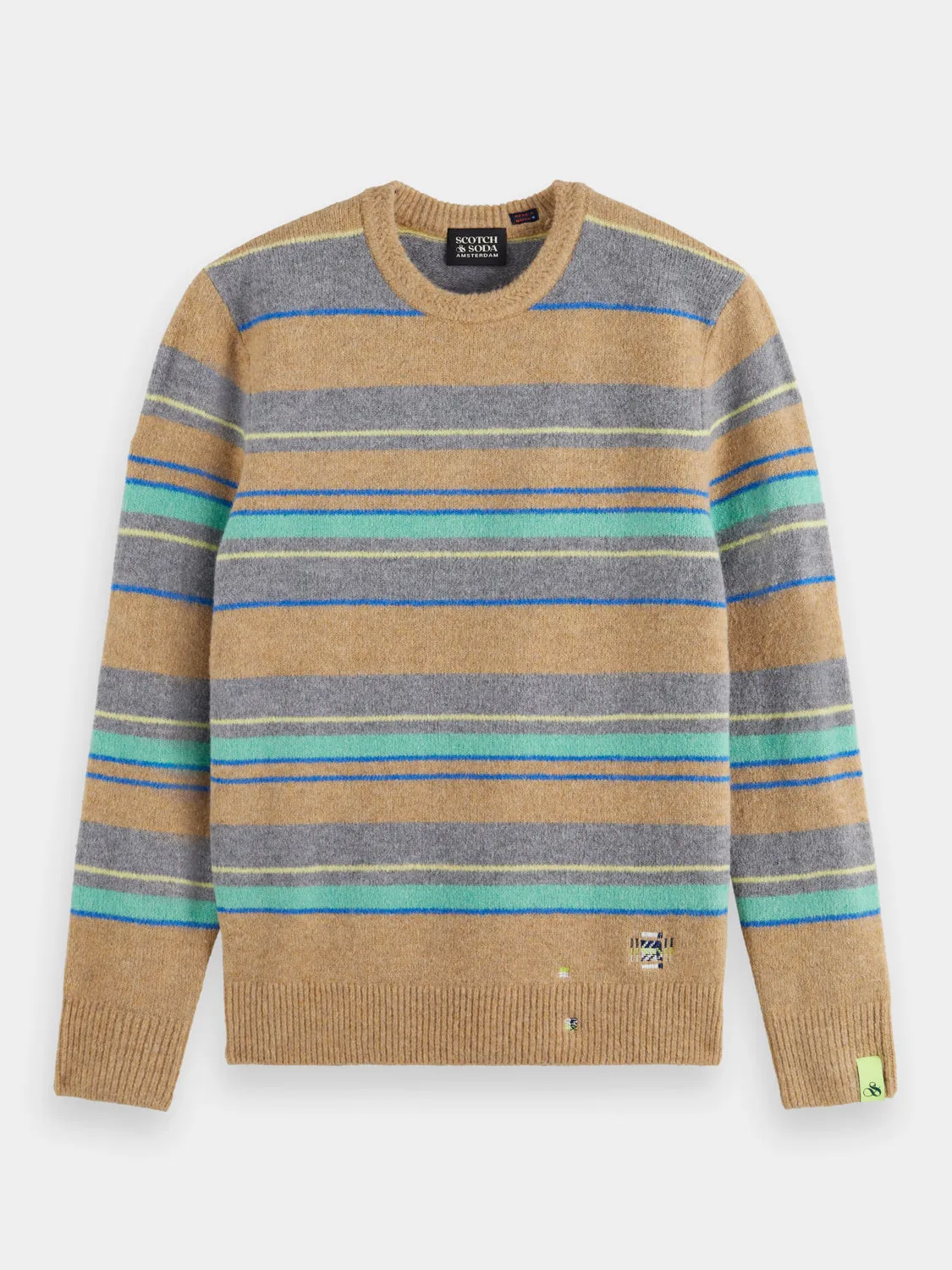 Regular-fit wool striped sweater
