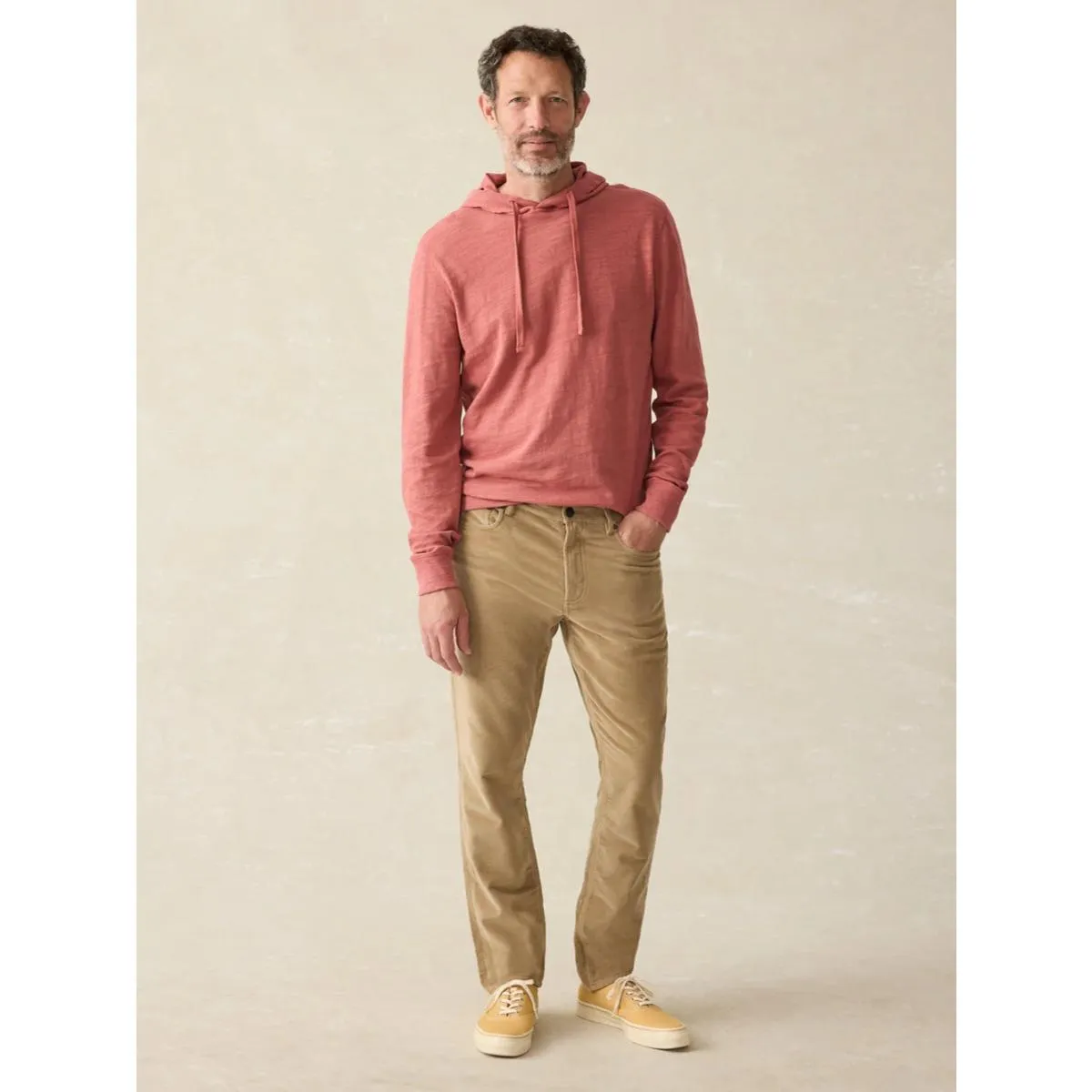 Stretch Terry Corduroy 5-Pocket Pant Barley