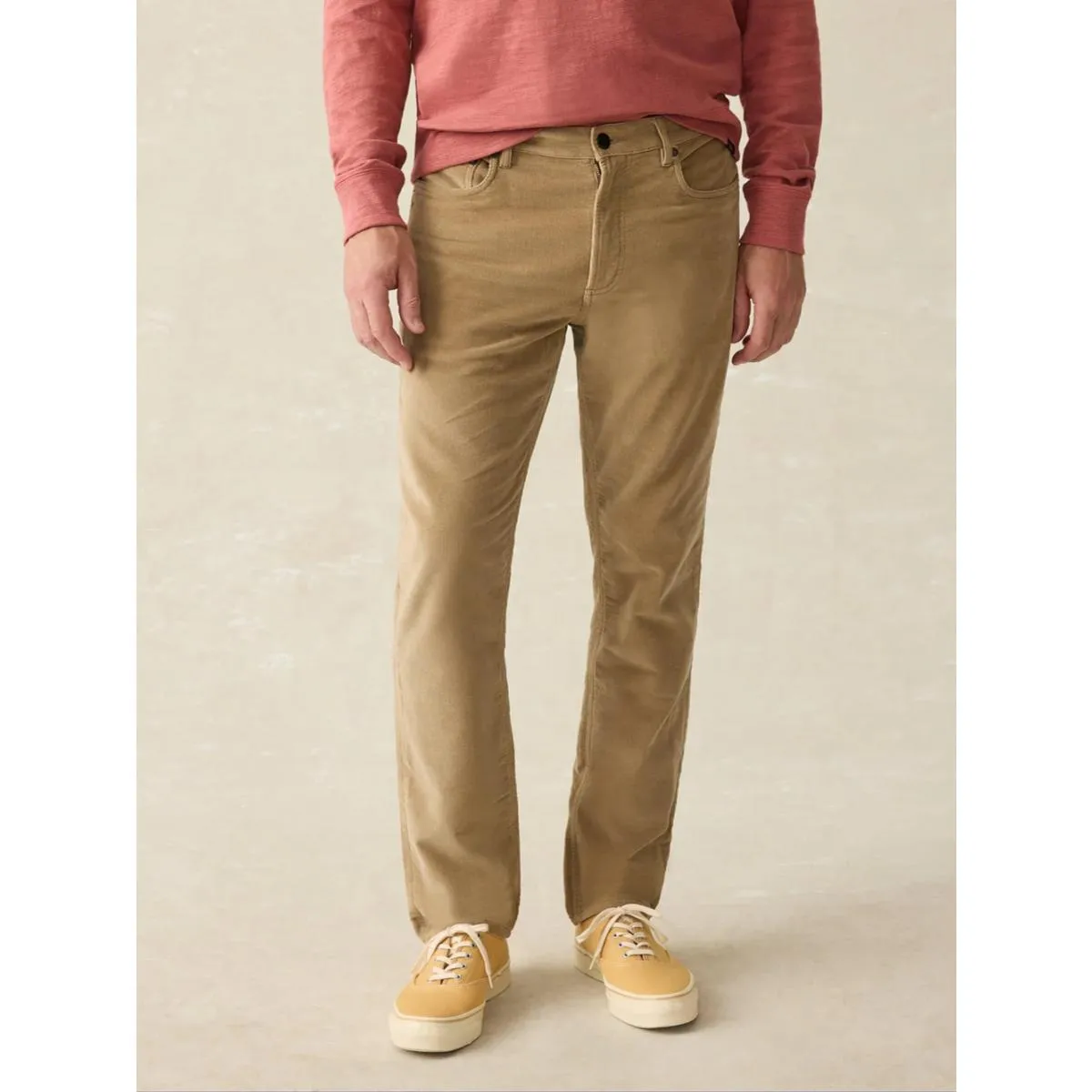 Stretch Terry Corduroy 5-Pocket Pant Barley