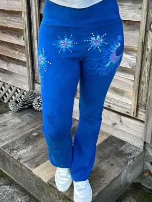 Super Blue Starflower Stretchy Movement Pants - Size Medium