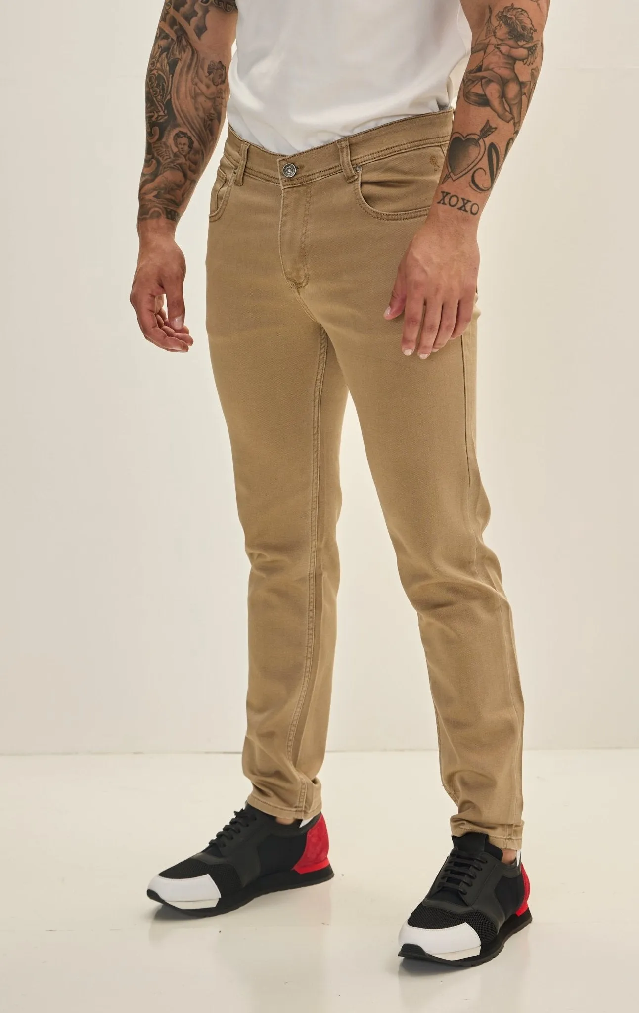 Super Soft 5-pocket Style Pants - Milk Brown