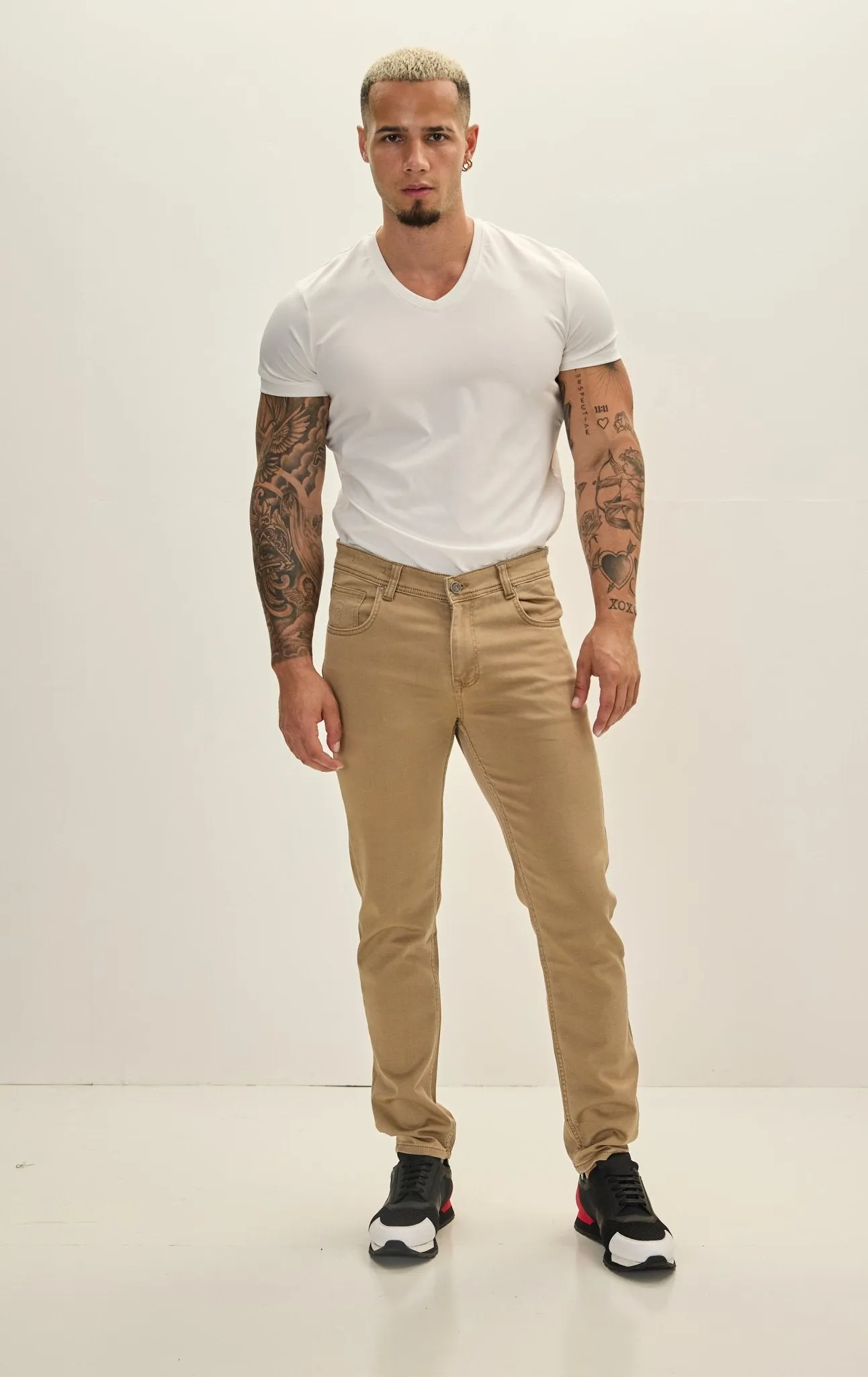 Super Soft 5-pocket Style Pants - Milk Brown