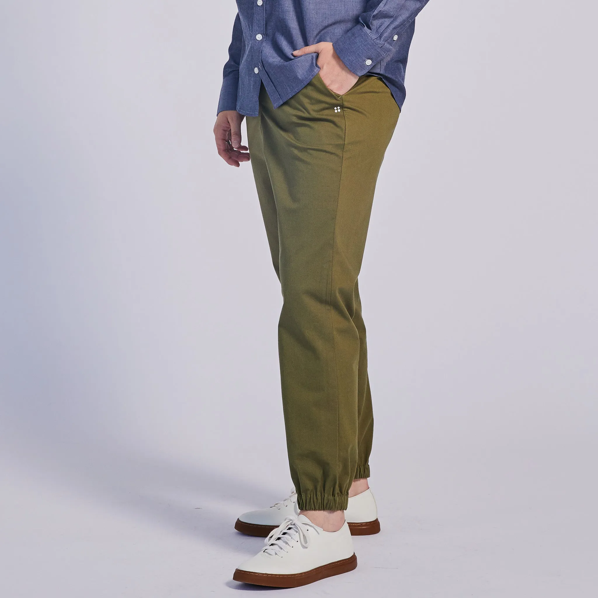The Graf Moss Stretch Waistband Pant