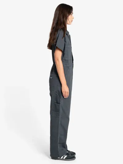 THRILLS - Carpenter Short Sleeve Coverall - DARK CHARCOAL