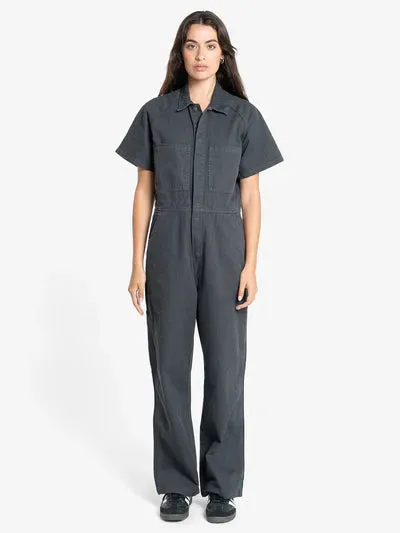 THRILLS - Carpenter Short Sleeve Coverall - DARK CHARCOAL