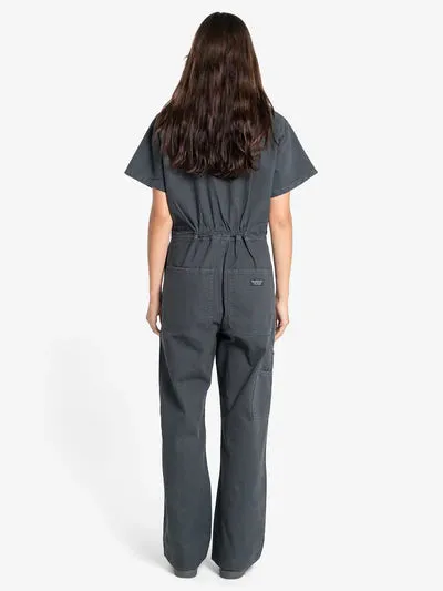 THRILLS - Carpenter Short Sleeve Coverall - DARK CHARCOAL