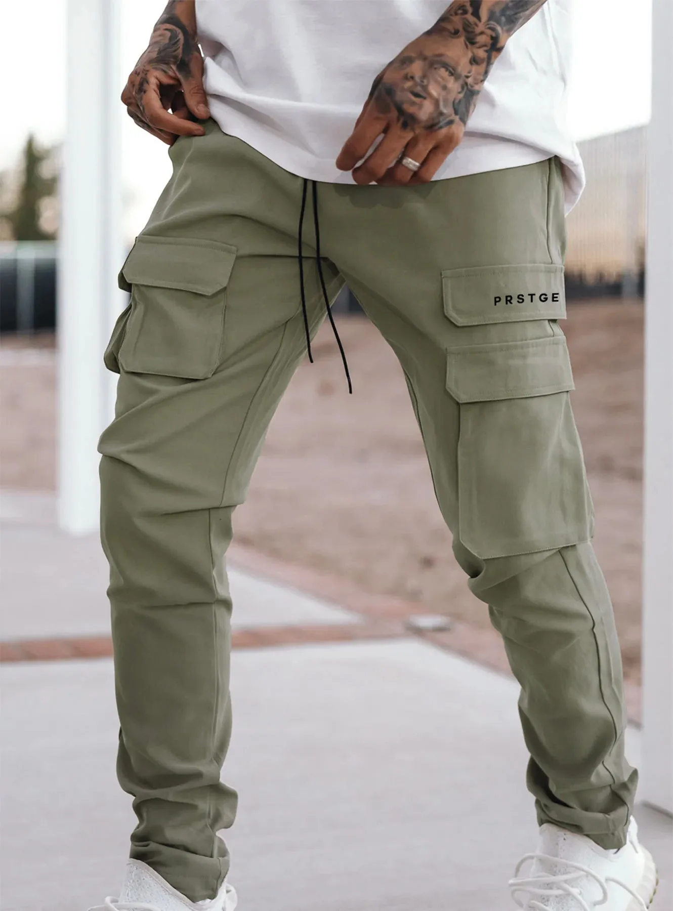 Utility Cargo Pants V6 in Light Olive