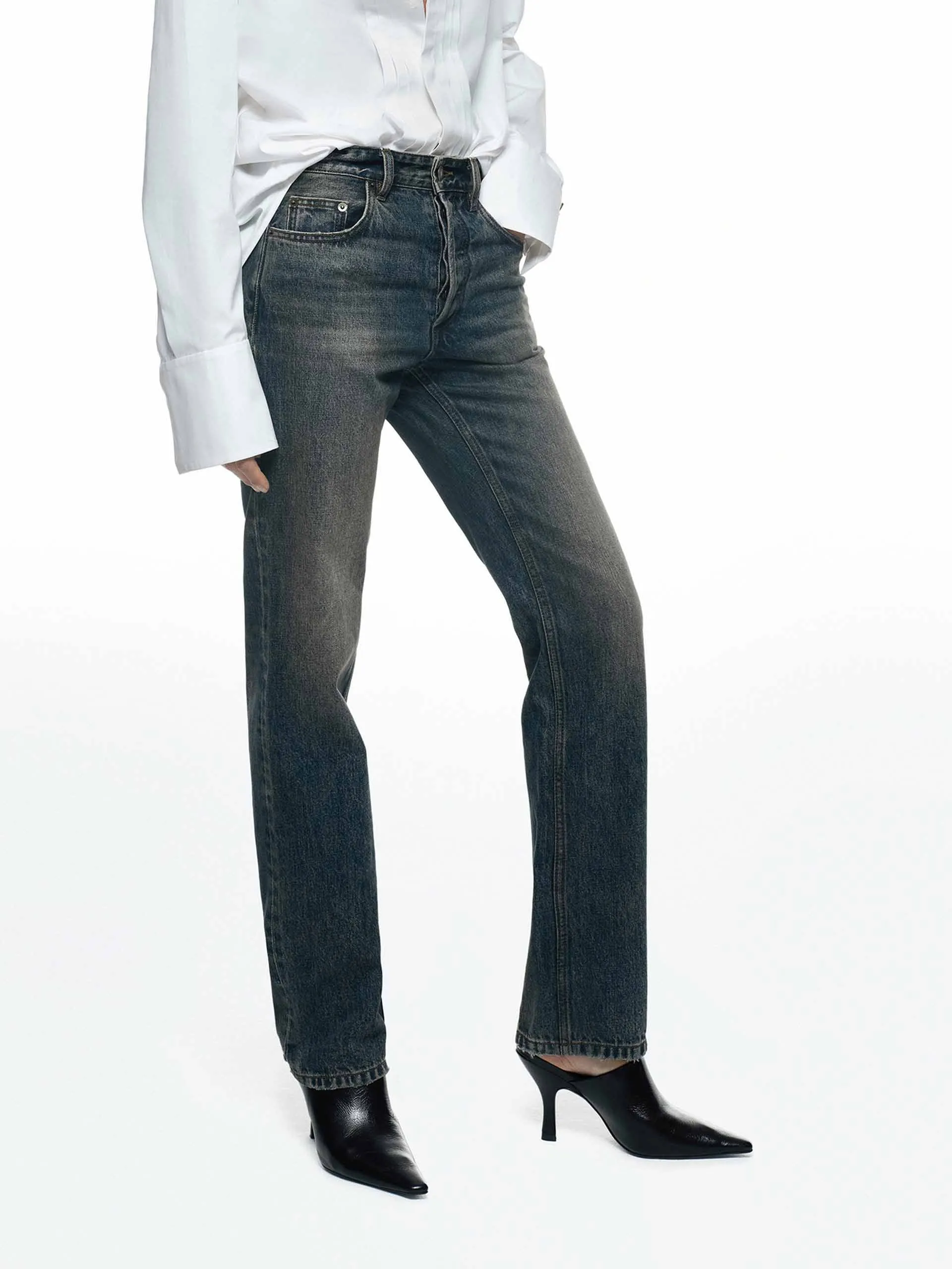 Vintage Washed Cotton Jeans
