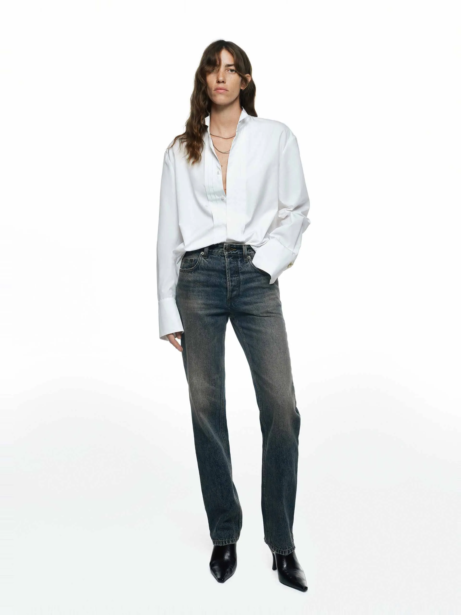 Vintage Washed Cotton Jeans