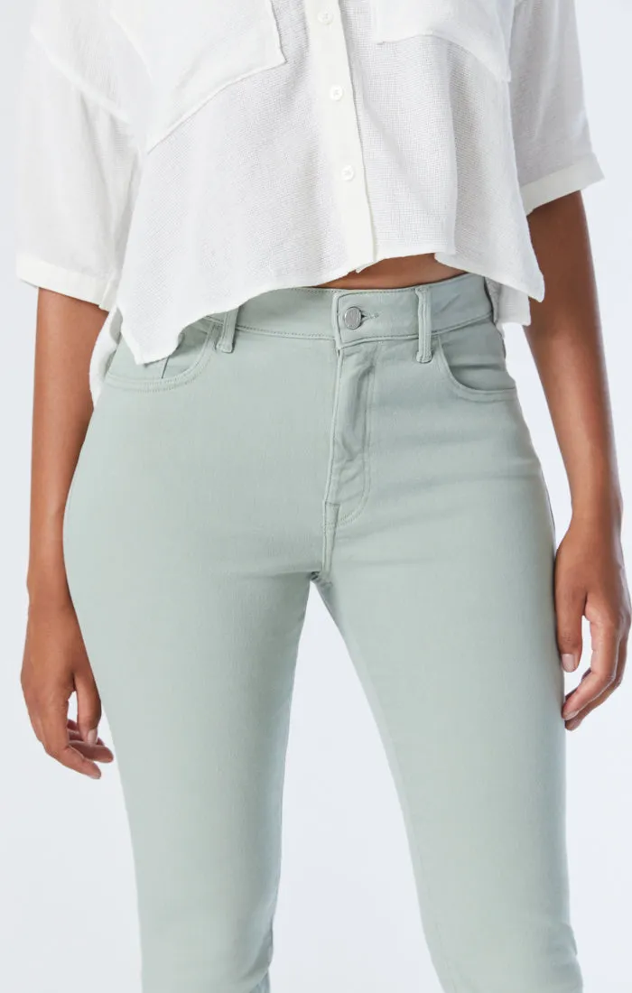 VIOLA STRAIGHT LEG JEANS IN ICEBERG GREEN LA VINTAGE