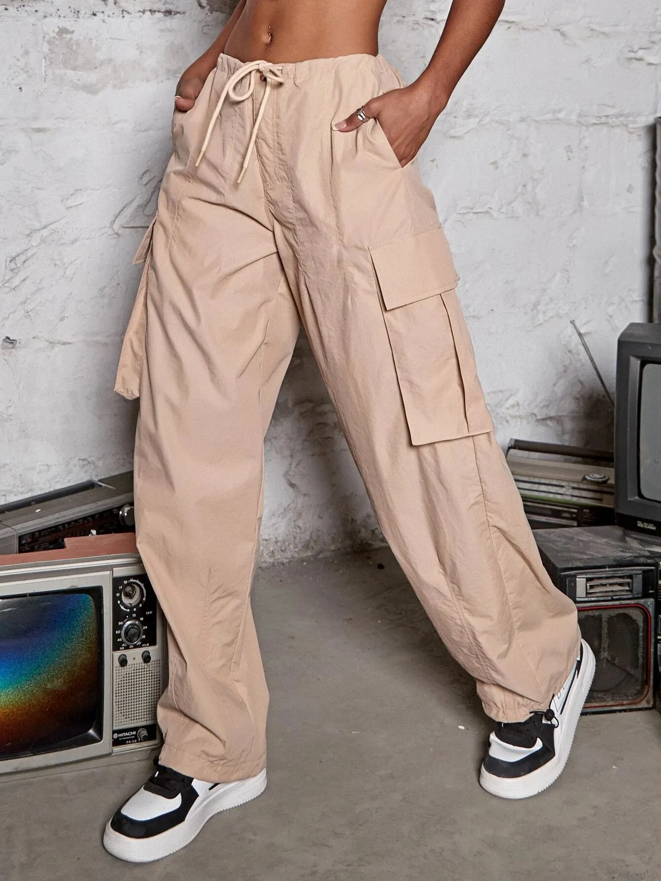 Wide Length Cargo Jogger Pants