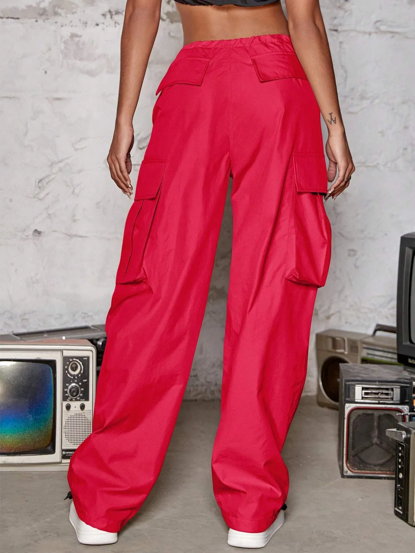 Wide Length Cargo Jogger Pants