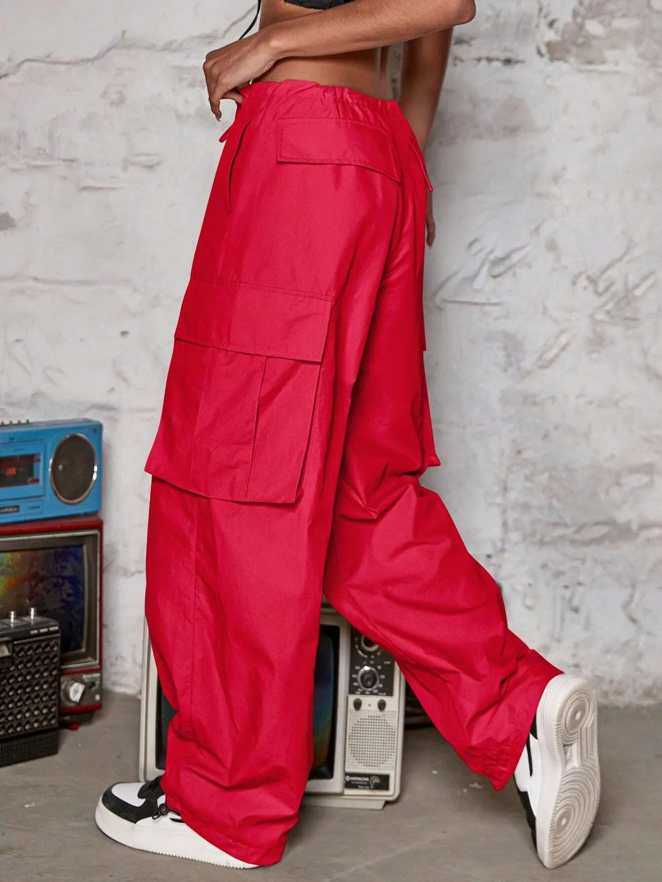 Wide Length Cargo Jogger Pants