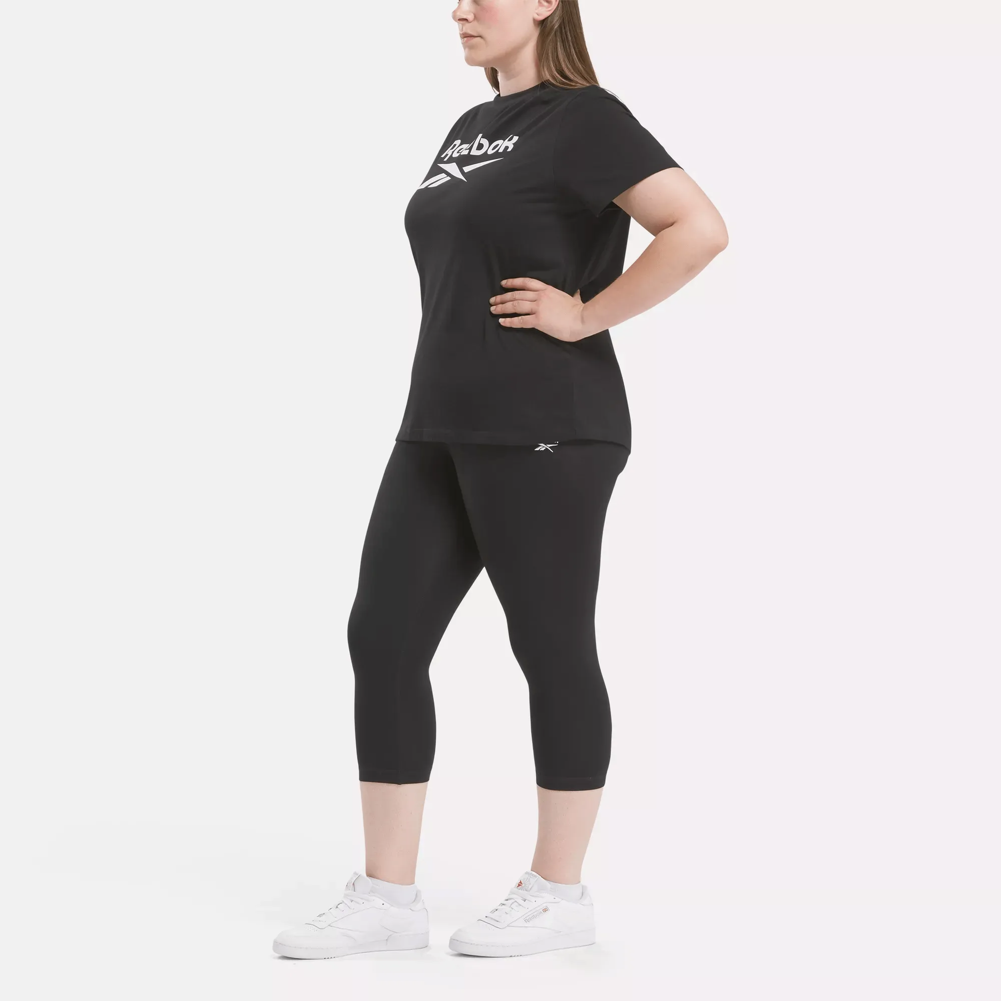 Women's Reebok Identity Small Logo Cotton Leggings (Plus Size)