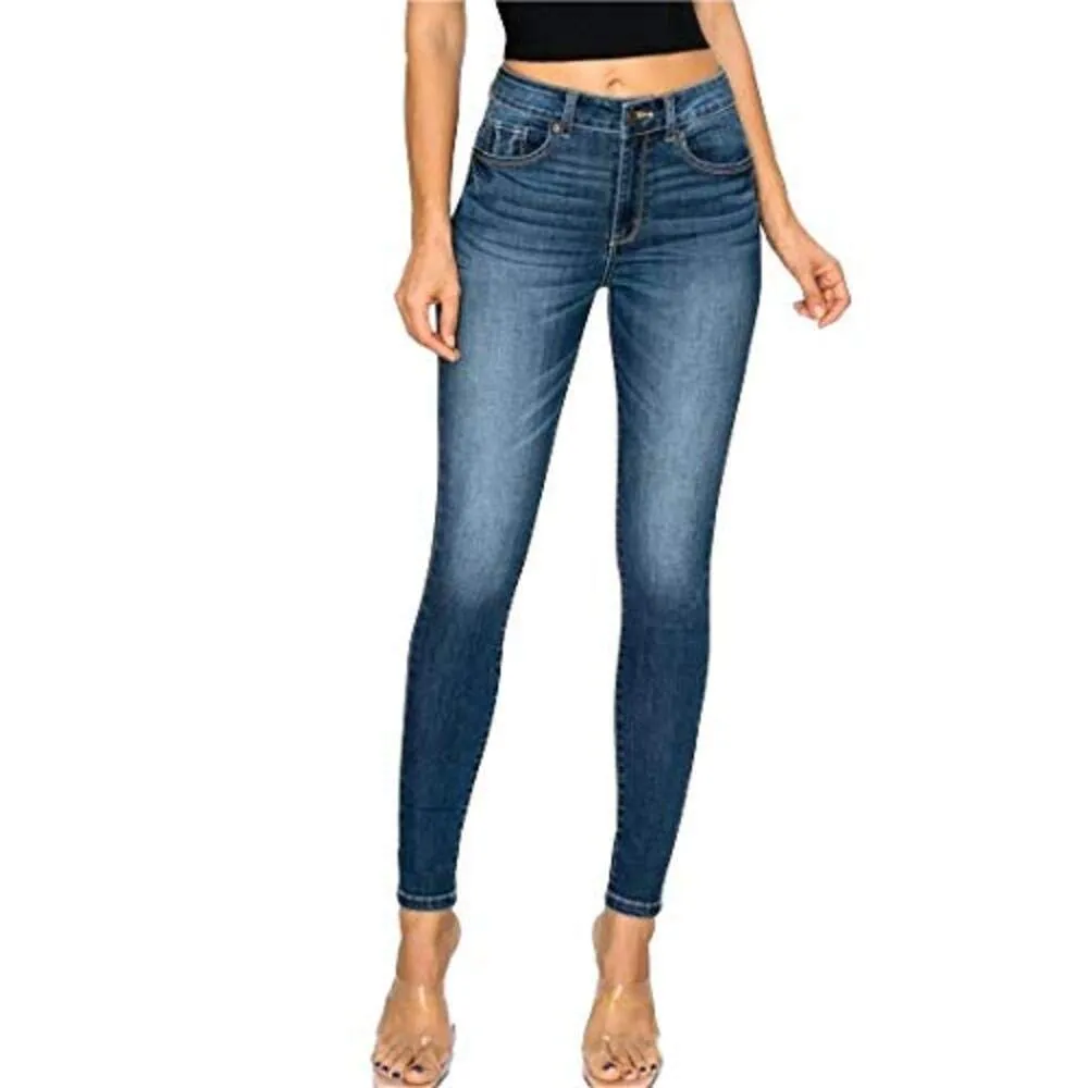 Women's Repreve High Rise Skinny 5-Pocket Push Up Light Denim Jeans_0