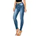 Women's Repreve High Rise Skinny 5-Pocket Push Up Light Denim Jeans_0